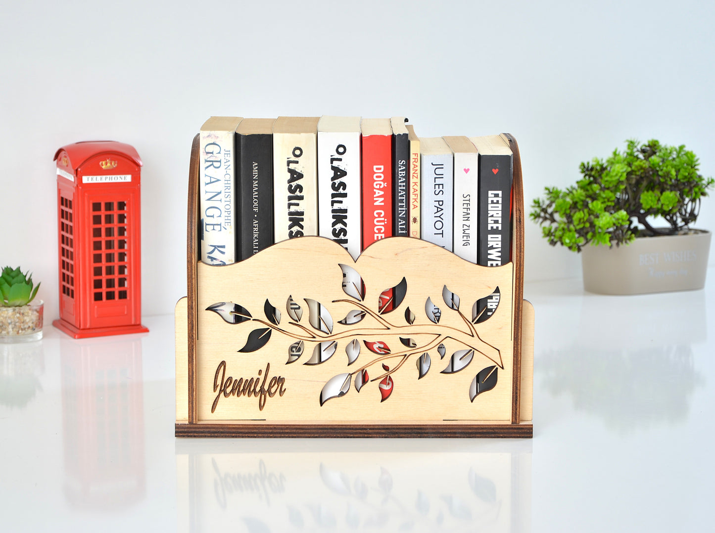 Kişiye Özel Ahşap Kitap Depolama Standı ve Okuma Köşesi Organizeri